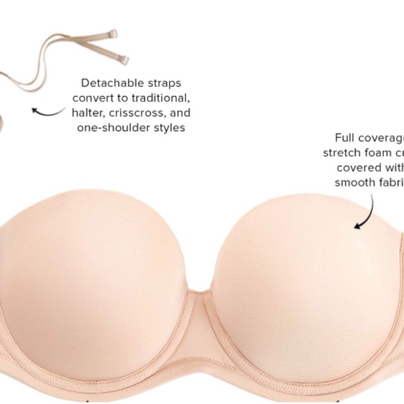 NEW Wacoal Red Carpet Strapless Underwire Bra 34G - Picture 7 of 8